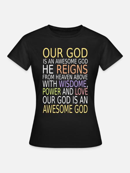 Awesome God - Frauen T-Shirt - Schwarz