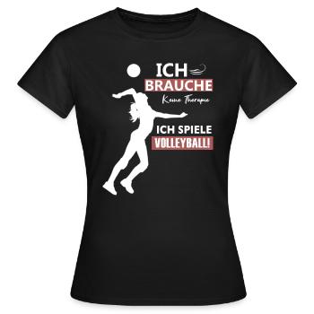 Maillot de volley-ball · Club de volley-ball · Cadeau Volley - T-shirt Femme - noir - Devant - AI Model Female 172 dark (172cm)