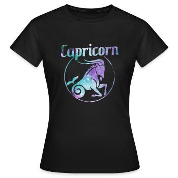 Zodiac Capricorne Capricorne - T-shirt Femme - noir - Devant - AI Model Female 172 dark (172cm)