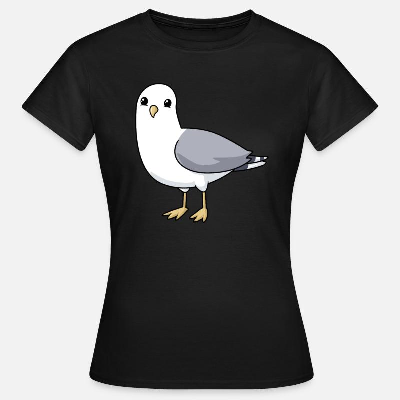 Comic Seagull Gull - Women's T-Shirt - black