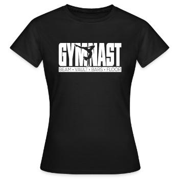 Gymnast Beam Vaul Bars Floor - Women's T-Shirt - black - Front - AI Model Female 172 dark (172cm)