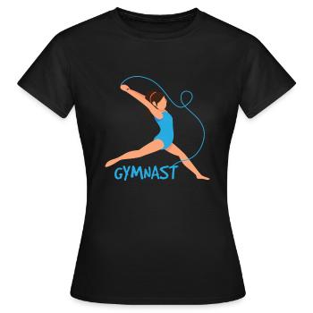 Gymnastics rhythmic gymnastics - Women's T-Shirt - black - Front - AI Model Female 172 dark (172cm)
