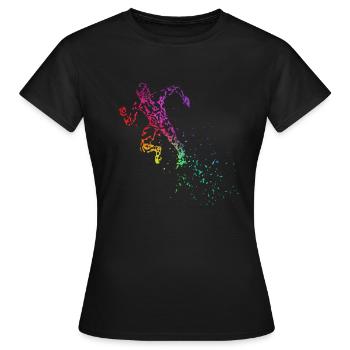 Leichtathletik Start Sprint Sprinter - Frauen T-Shirt - Schwarz - Vorne - AI Model Female 172 dark (172cm)