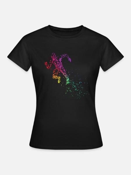 Leichtathletik Start Sprint Sprinter - Frauen T-Shirt - Schwarz