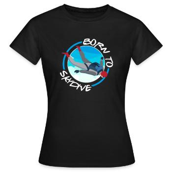Né à Skydive - T-shirt Femme - noir - Devant - AI Model Female 172 dark (172cm)