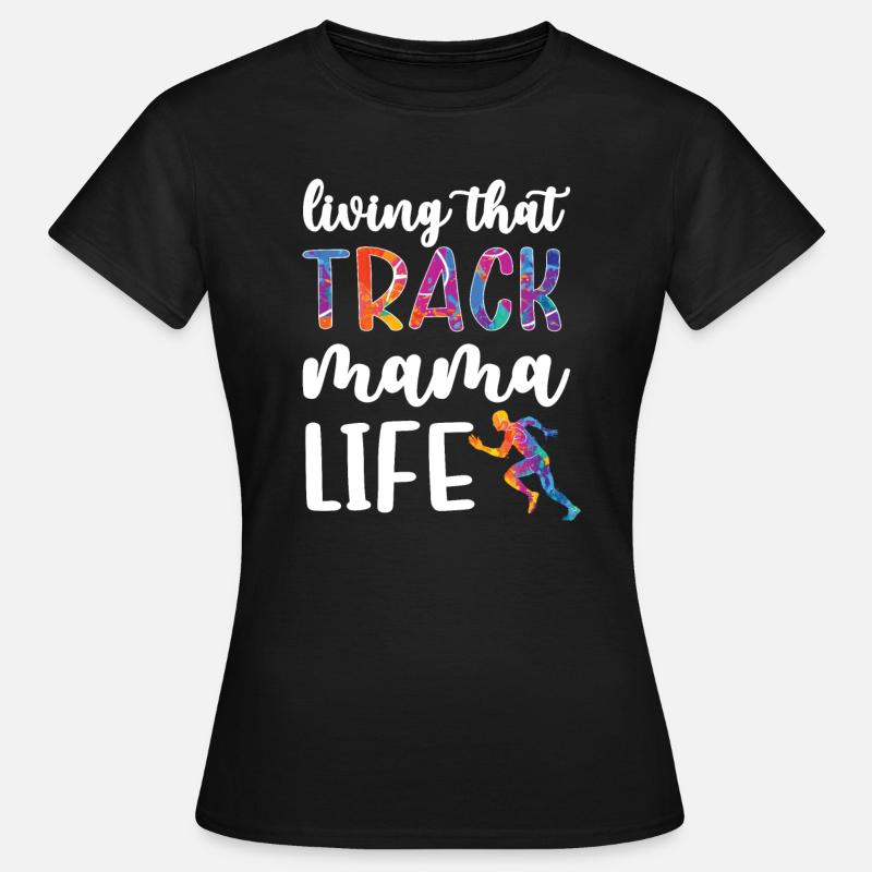Fière athlétisme Maman De Mère Athlète Mère - T-shirt Femme - noir