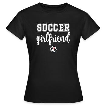 Fußball-Partnerin Von Fußballspieler Freundin - Frauen T-Shirt - Schwarz - Vorne - AI Model Female 172 dark (172cm)