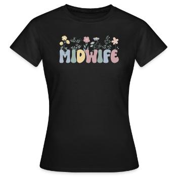 Midwife gift Obstetrician Midwife - Women's T-Shirt - black - Front - AI Model Female 172 dark (172cm)