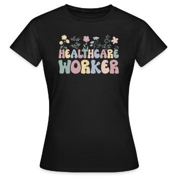 Gesundheitspersonal Fachkraft Gesundheitswesen - Frauen T-Shirt - Schwarz - Vorne - AI Model Female 172 dark (172cm)