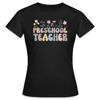 Preschool teacher Pedagogue Preschool Kindergarten - Women's T-Shirt - black - Front - AI Model Female 172 dark (172cm)