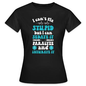 Infirmière d’urgence Infirmière Salle d’urgence - T-shirt Femme - noir - Devant - AI Model Female 172 dark (172cm)