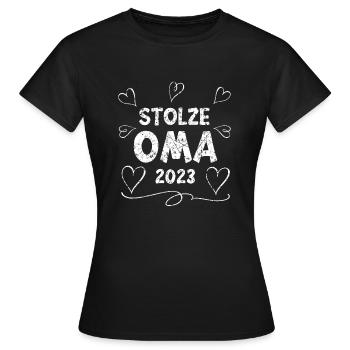 Stolze Oma 2023 - Frauen T-Shirt - Schwarz - Vorne - AI Model Female 172 dark (172cm)