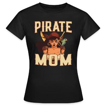Pirate Maman Pirates Mama Pirates Femme Pirate - T-shirt Femme - noir - Devant - AI Model Female 172 dark (172cm)