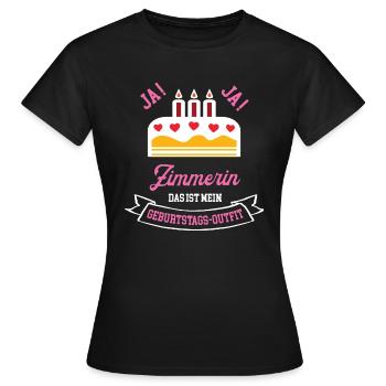 Zimmerin Geburtstag Geburtstagsgeschenk Chefin - Frauen T-Shirt - Schwarz - Vorne - AI Model Female 172 dark (172cm)