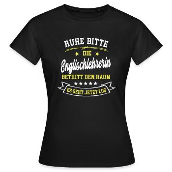 Lehrerin in Englisch Englischlehrerin Fremdsprache - Frauen T-Shirt - Schwarz - Vorne - AI Model Female 172 dark (172cm)
