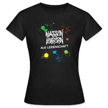 Klassenlehrerin aus Leidenschaft Beruf Lehrerin - Frauen T-Shirt - Schwarz - Vorne - AI Model Female 172 dark (172cm)