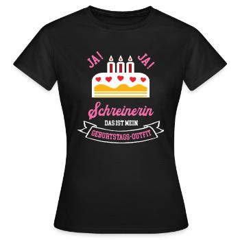 Schreinerin Geburtstag Geburtstagsgeschenk Chefin - Frauen T-Shirt - Schwarz - Vorne - AI Model Female 172 dark (172cm)