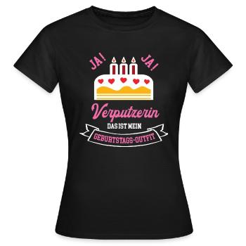 Verputzerin Geburtstag Geburtstagsgeschenk Chefin - Frauen T-Shirt - Schwarz - Vorne - AI Model Female 172 dark (172cm)