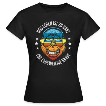 Friseur Friseurin Frisör Frisörin Coiffeure Haare - Frauen T-Shirt - Schwarz - Vorne - AI Model Female 172 dark (172cm)