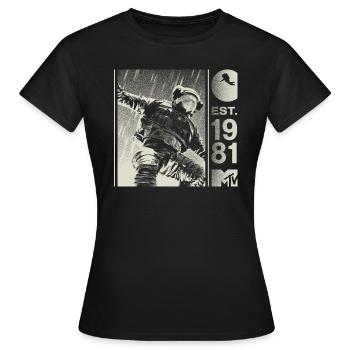 MTV Astronaute Est. 1981 Cool Design - T-shirt Femme - noir - Devant - AI Model Female 172 dark (172cm)