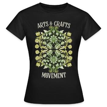 Jugendstil, Vintage-Design um 1900 - Frauen T-Shirt - Schwarz - Vorne - AI Model Female 172 dark (172cm)