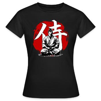 Samouraï Ronin Karaté Kimono Arts martiaux - T-shirt Femme - noir - Devant - AI Model Female 172 dark (172cm)