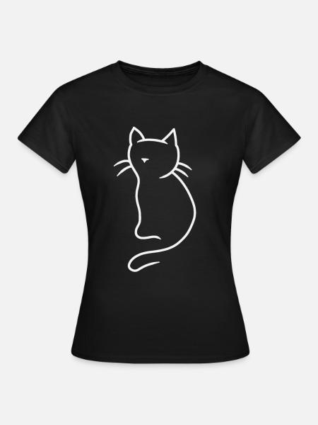 Katze Kätzchen Katzen Weihnachtsgeschenk Miau - Frauen T-Shirt - Schwarz