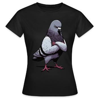 Pigeon pigeon pigeon pigeon colombophile - T-shirt Femme - noir - Devant - AI Model Female 172 dark (172cm)