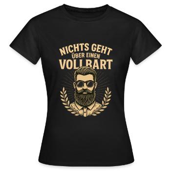 Nichts geht ueber einen Vollbart - Frauen T-Shirt - Schwarz - Vorne - AI Model Female 172 dark (172cm)