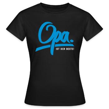Opa ist der Beste - Frauen T-Shirt - Schwarz - Vorne - AI Model Female 172 dark (172cm)