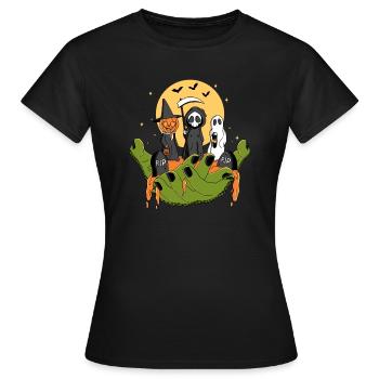 A Piece of Halloween - Women's T-Shirt - black - Front - AI Model Female 172 dark (172cm)