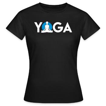 yoga sonne - meditation - Wellness - Frauen T-Shirt - Schwarz - Vorne - AI Model Female 172 dark (172cm)
