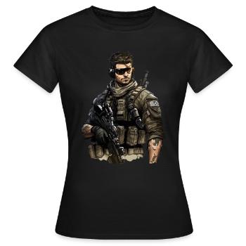 Cadeau des Forces spéciales 1 - T-shirt Femme - noir - Devant - AI Model Female 172 dark (172cm)