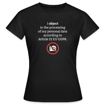 Personal data Privacy GDPR Jura - Women's T-Shirt - black - Front - AI Model Female 172 dark (172cm)