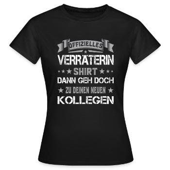 Offizielles Verräterin Abschied Jobwechsel - Frauen T-Shirt - Schwarz - Vorne - AI Model Female 172 dark (172cm)