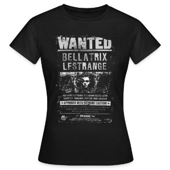 Harry Potter Bellatrix Lestrange Wanted Poster - T-shirt Femme - noir - Devant - AI Model Female 172 dark (172cm)