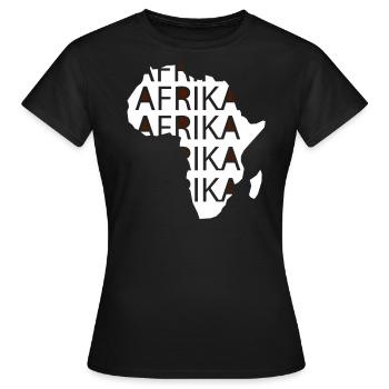 Africa - Women's T-Shirt - black - Front - AI Model Female 172 dark (172cm)