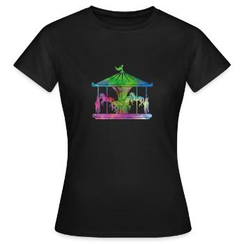 Carousel Funfair - Women's T-Shirt - black - Front - AI Model Female 172 dark (172cm)