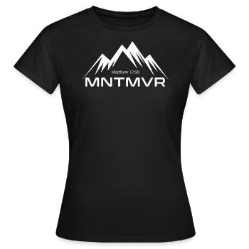 MNTMVR Mountain Mover Jesus - Women's T-Shirt - black - Front - AI Model Female 172 dark (172cm)