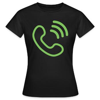 téléphone téléphone mobile retro15 radio téléphone mobile - T-shirt Femme - noir - Devant - AI Model Female 172 dark (172cm)