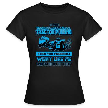 Tractor Pulling Power Full Pull Motorsport Gift - Women's T-Shirt - black - Front - AI Model Female 172 dark (172cm)