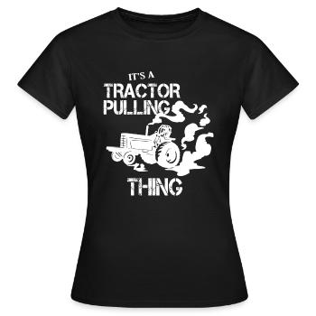 Tractor Pulling Power Full Pull Motorsport Gift - Women's T-Shirt - black - Front - AI Model Female 172 dark (172cm)