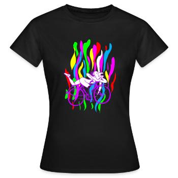 Idée cadeau Albert Hofman de Ldz Drug Acid Hallucinogen - T-shirt Femme - noir - Devant - AI Model Female 172 dark (172cm)