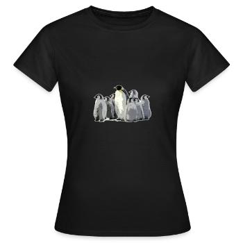 Pingouins Oiseau Mer Océan Vie Animaux Aquatiques Cadeau - T-shirt Femme - noir - Devant - AI Model Female 172 dark (172cm)