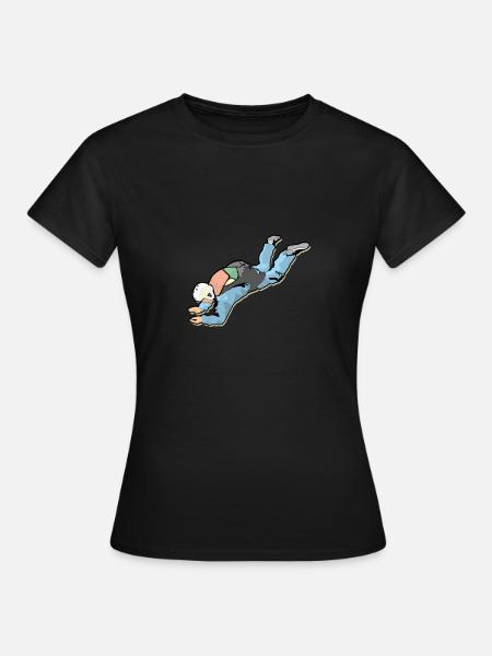 Sky Diving Jumping FreeFalling Parachuting Gift - Women's T-Shirt - black