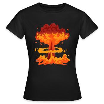 Nuke Nuking Bombing Fire Bombshell Missile Gift - Women's T-Shirt - black - Front - AI Model Female 172 dark (172cm)