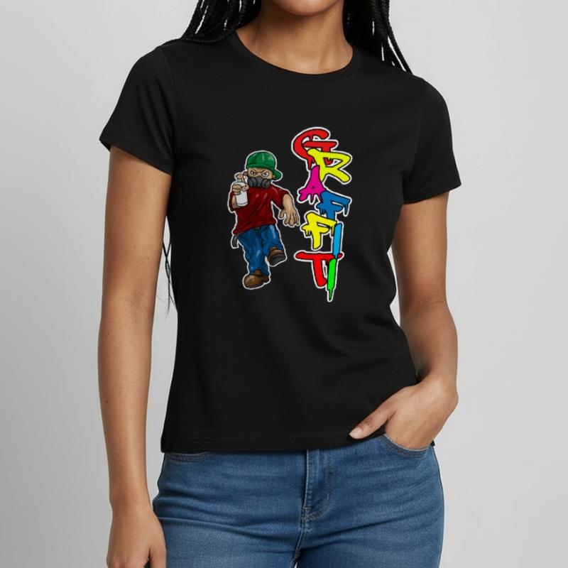 Graffiti Spray Doodle Draw Write Wall Surface Gift Women's T-Shirt