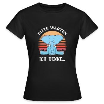 Ich denke Programmierer Computer Nerd Sprüche cool - Frauen T-Shirt - Schwarz - Vorne - AI Model Female 172 dark (172cm)