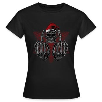 Horror hässliche Weihnachtspullover Gory XMas cooles Geschenk - Frauen T-Shirt - Schwarz - Vorne - AI Model Female 172 dark (172cm)