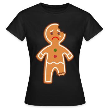 Homme en pain d’épice Homme Gingerbread Mi Mi Mi - T-shirt Femme - noir - Devant - AI Model Female 172 dark (172cm)